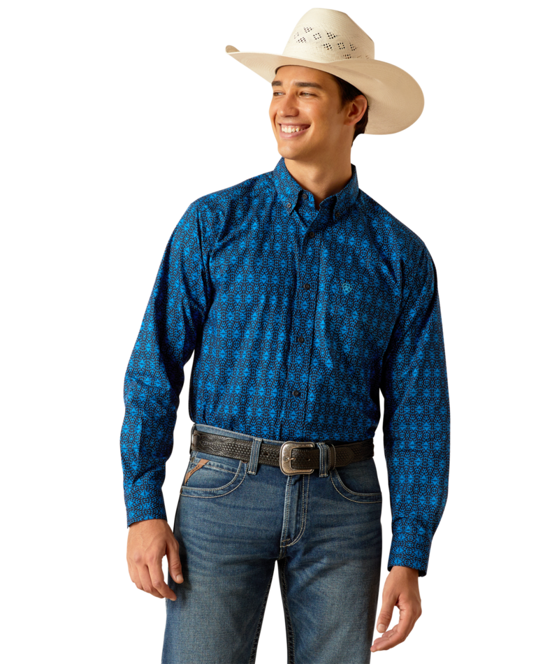 Ariat Men's MNS Pascual  Classic Fit Shirt, Directoire Blue
