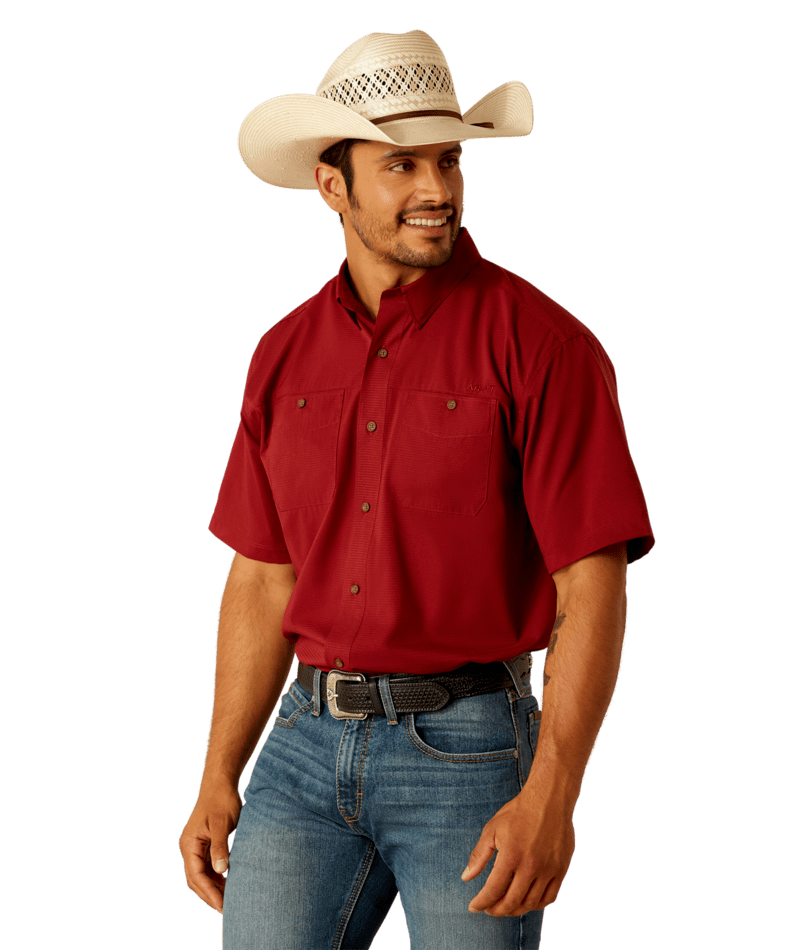 Ariat Men's MNS 360 Airflow  Classic Fit Shirt, Merlot