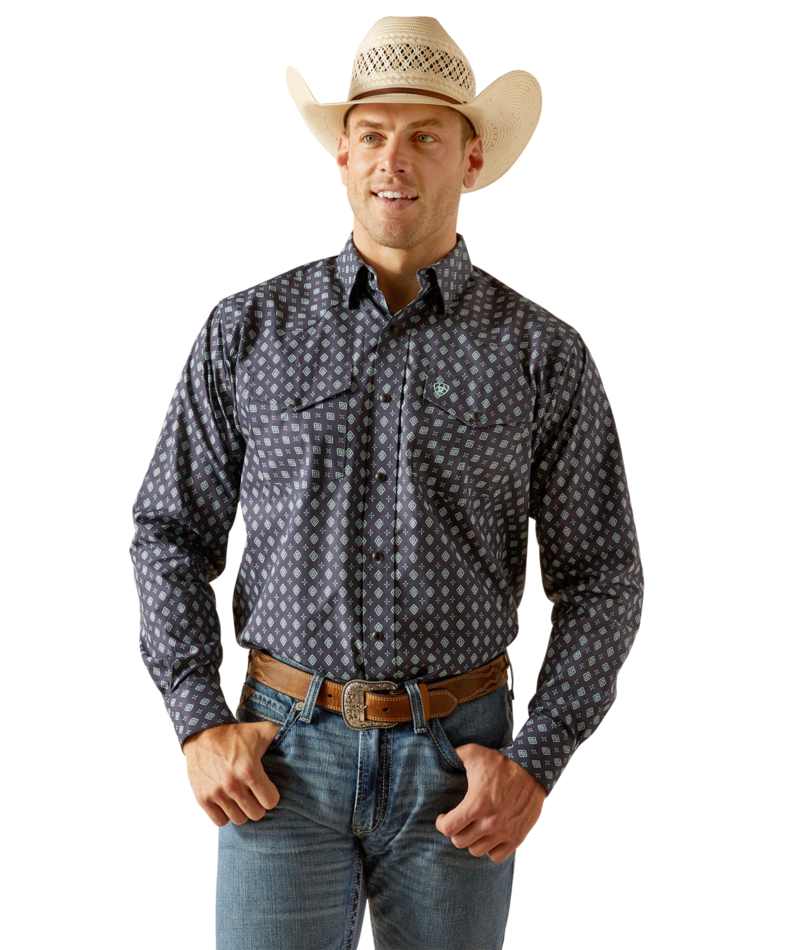Ariat Men's MNS Everly  Classic Fit Shirt, Mood Indigo