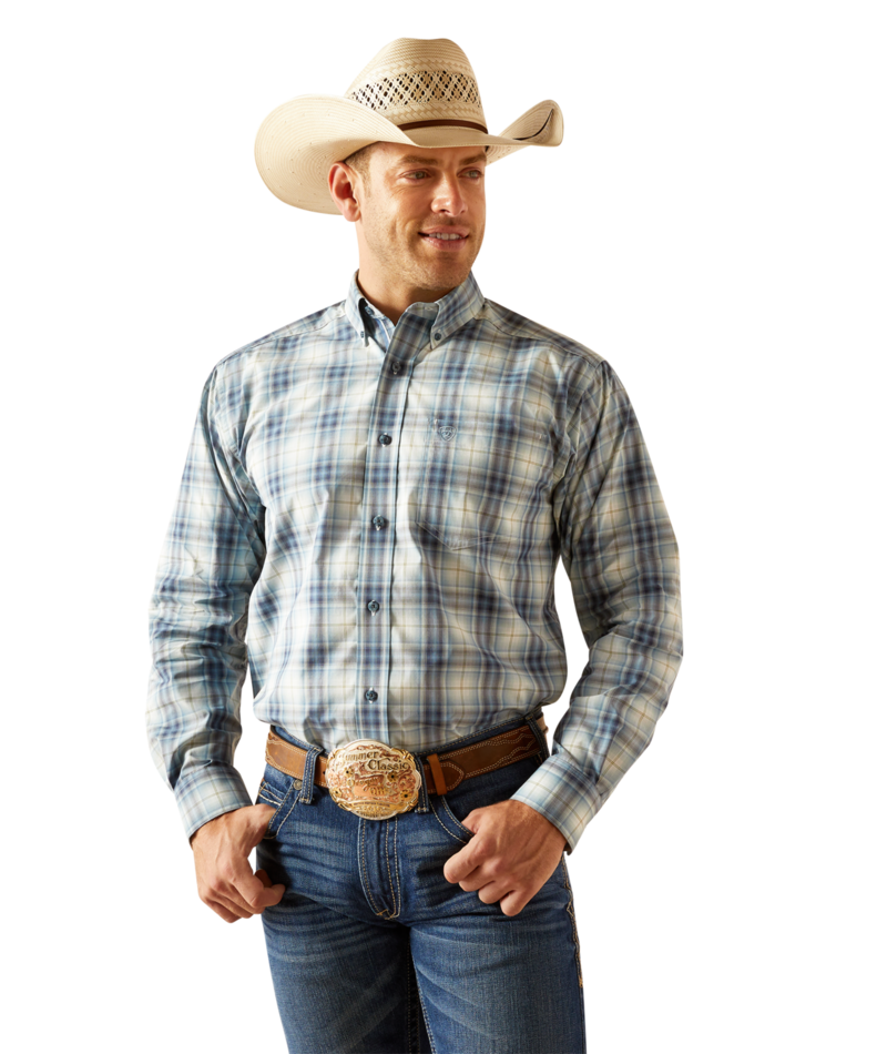 Ariat Men's MNS Pro Series Emiliano  Classic Fit Shirt, Blue Heaven