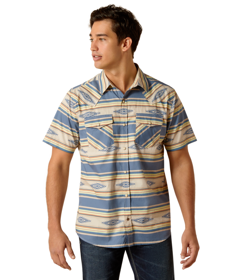 Ariat Men's MNS Hebastian  Retro Fit Shirt, Sandshell