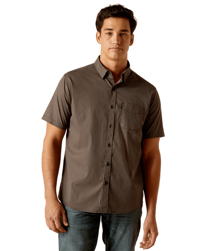 Ariat Men's MNS Milo Stretch Modern Fit Shirt, Black