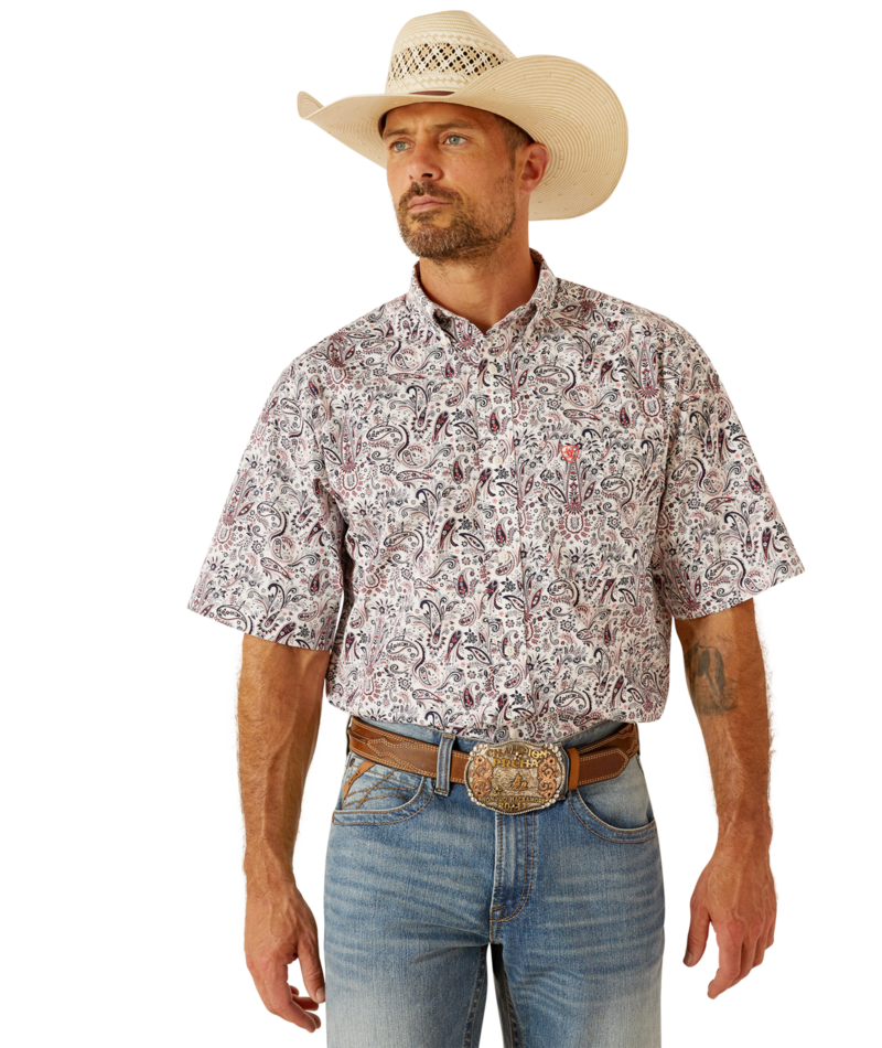 Ariat Men's MNS Wrinkle Free Whitaker  Classic Fit Shirt, Peacoat