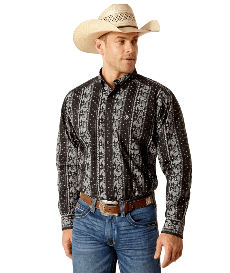 Ariat Men's MNS Jared  Classic Fit Shirt, Black