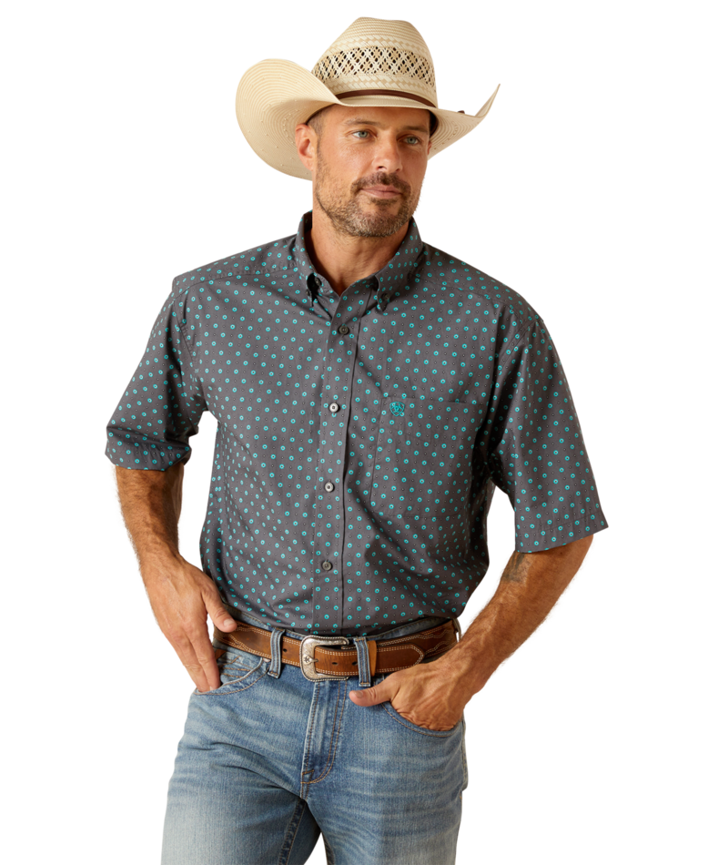 Ariat Men's MNS Johnnie  Classic Fit Shirt, Grey