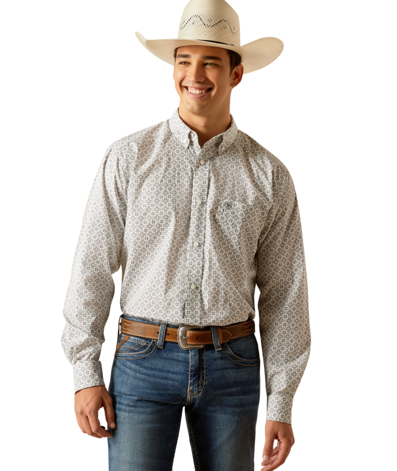 Ariat Men's MNS Jimmy  Fitted Shirt, Grey