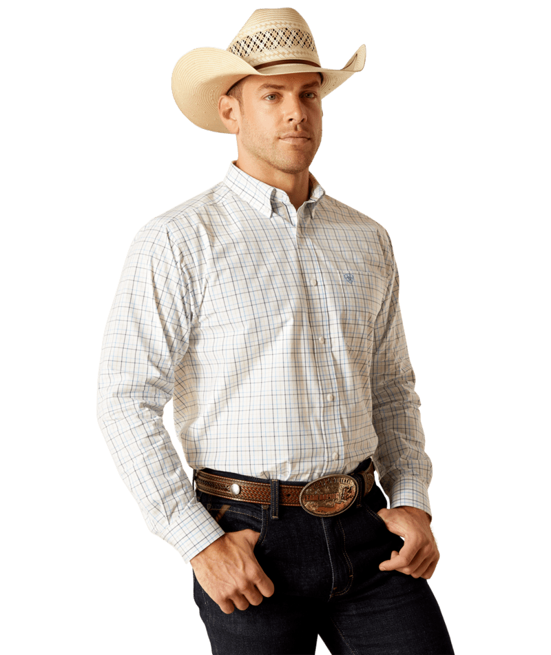 Ariat Men's MNS Pro Series Ronnie  Classic Fit Shirt, White