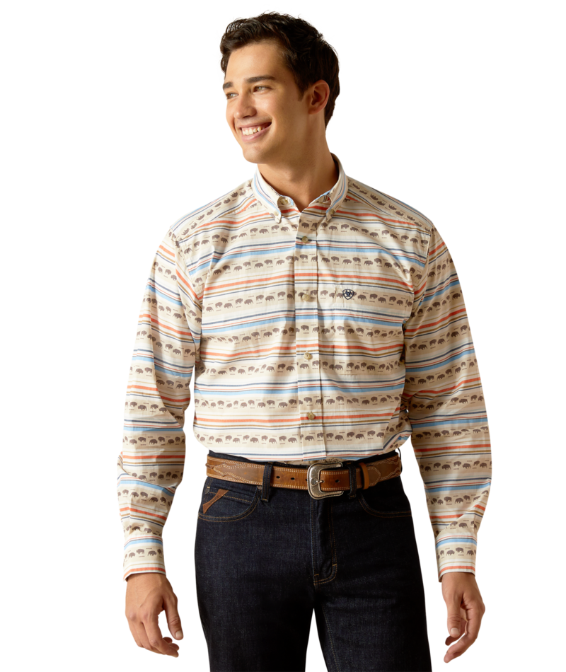 Ariat Men's MNS Reed  Classic Fit Shirt, Khaki