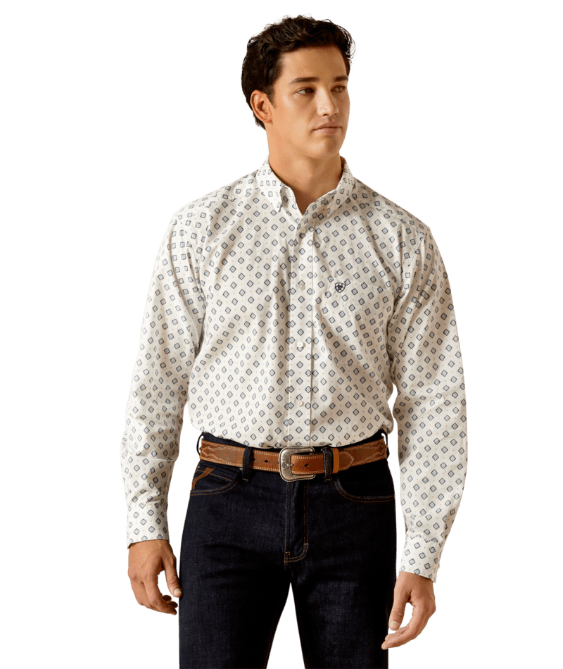 Ariat Men's MNS Rocco  Classic Fit Shirt, White