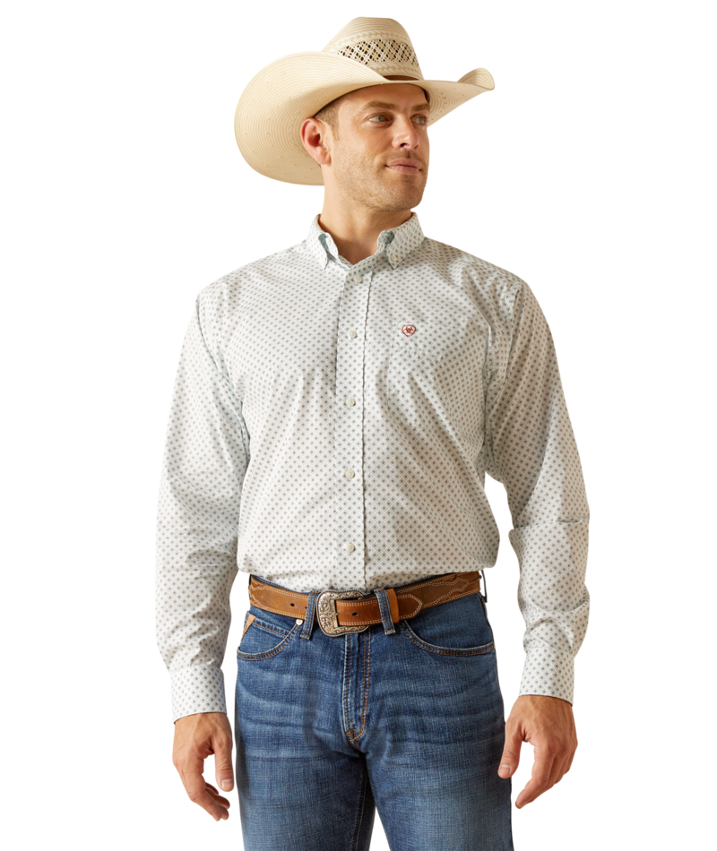 Ariat Men's MNS Wrinkle Free Irving  Classic Fit Shirt, White