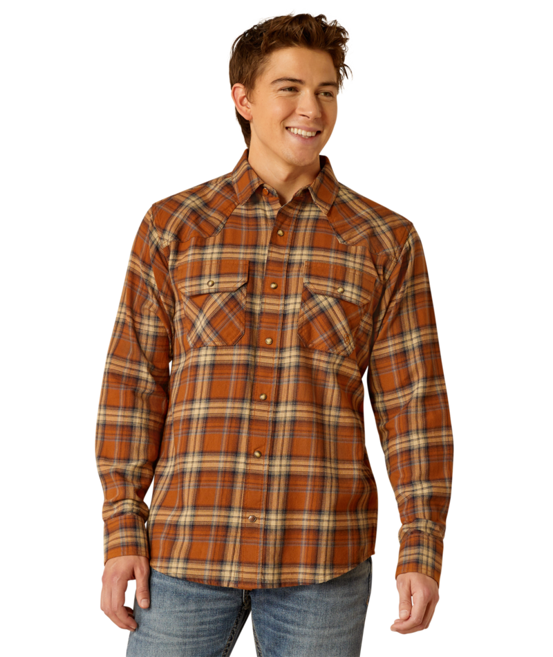 Ariat Men's MNS Haiden  Retro Fit Shirt, Roasted Pecan