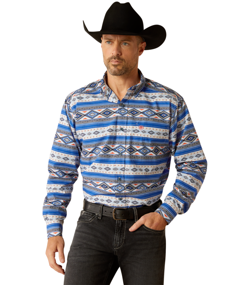 Ariat Men's MNS Ryder  Classic Fit Shirt, Royal Blue