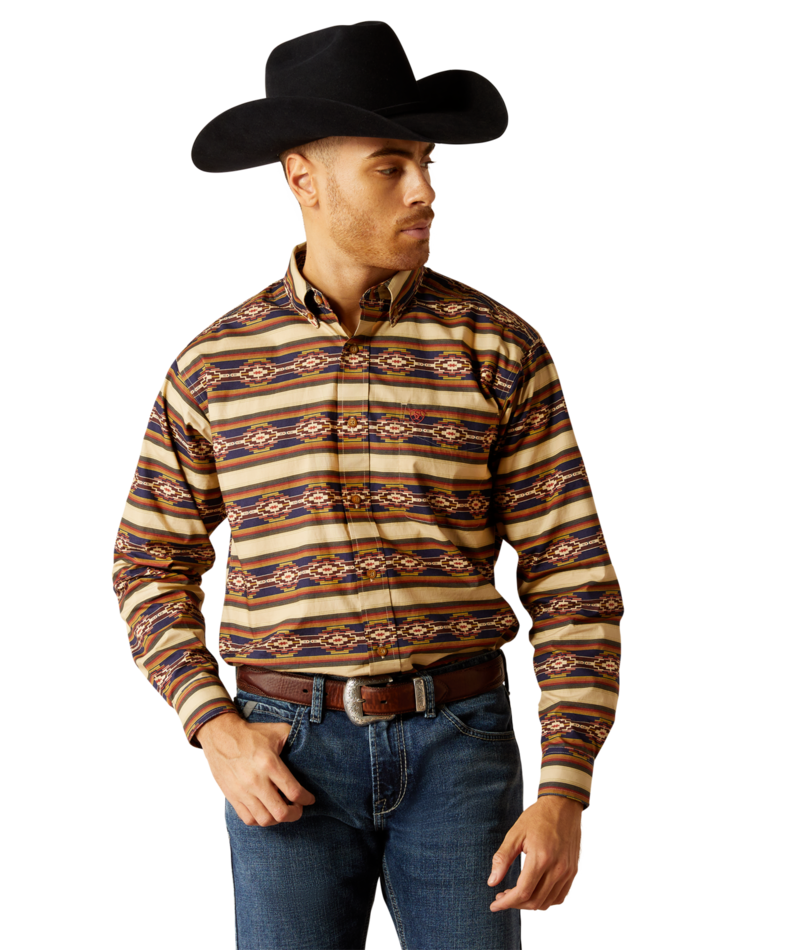 Ariat Men's MNS Stanford  Classic Fit Shirt, Khaki