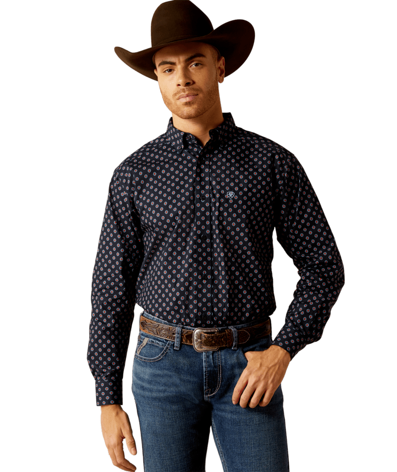 Ariat Men's MNS Taylor  Classic Fit Shirt, Dark Blue