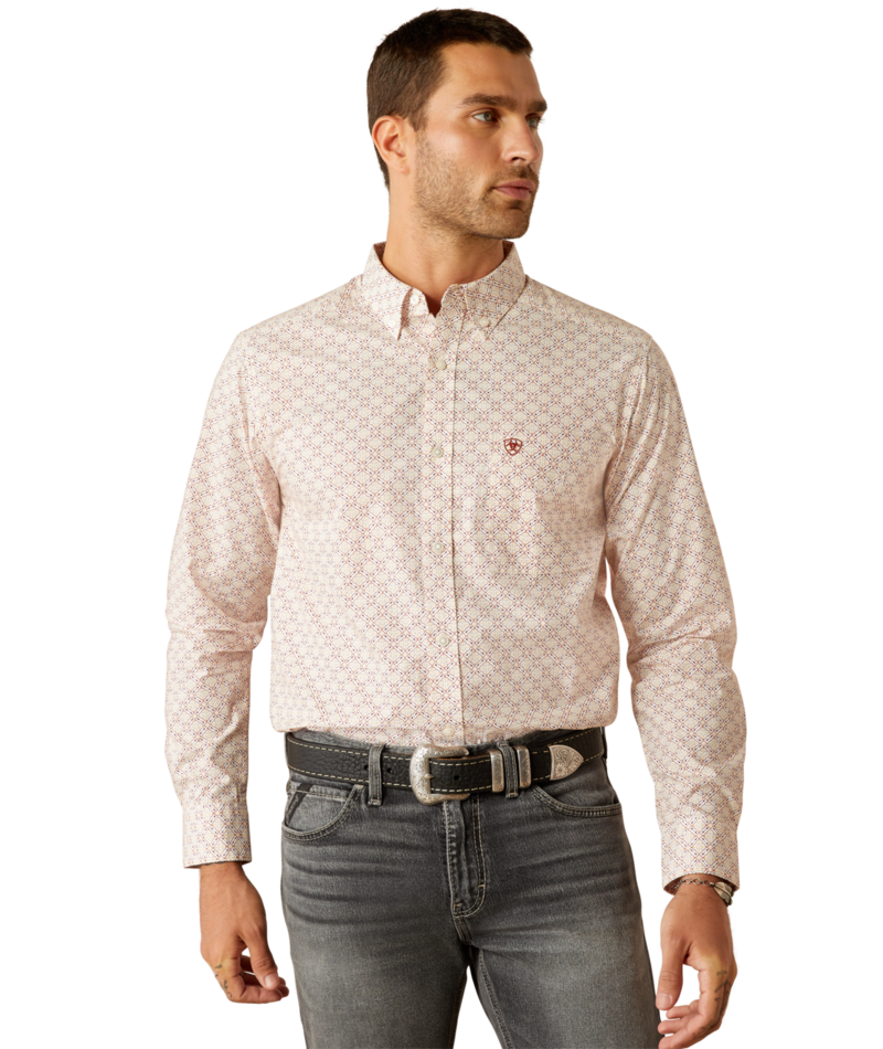 Ariat Men's MNS Cross  Fitted Shirt, Red