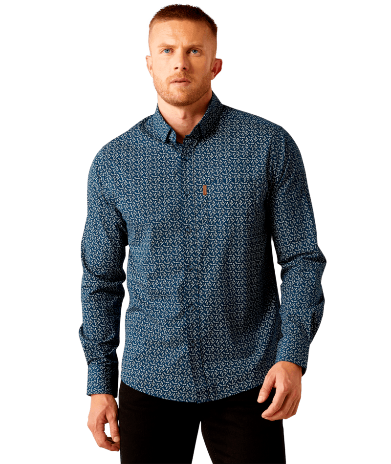 Ariat Men's MNS Marin Modern Fit Shirt, Navy