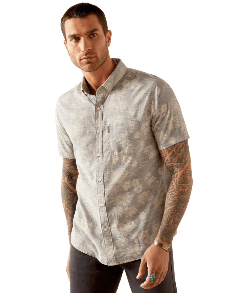 Ariat Men's MNS Morris Modern Fit Shirt, Grey