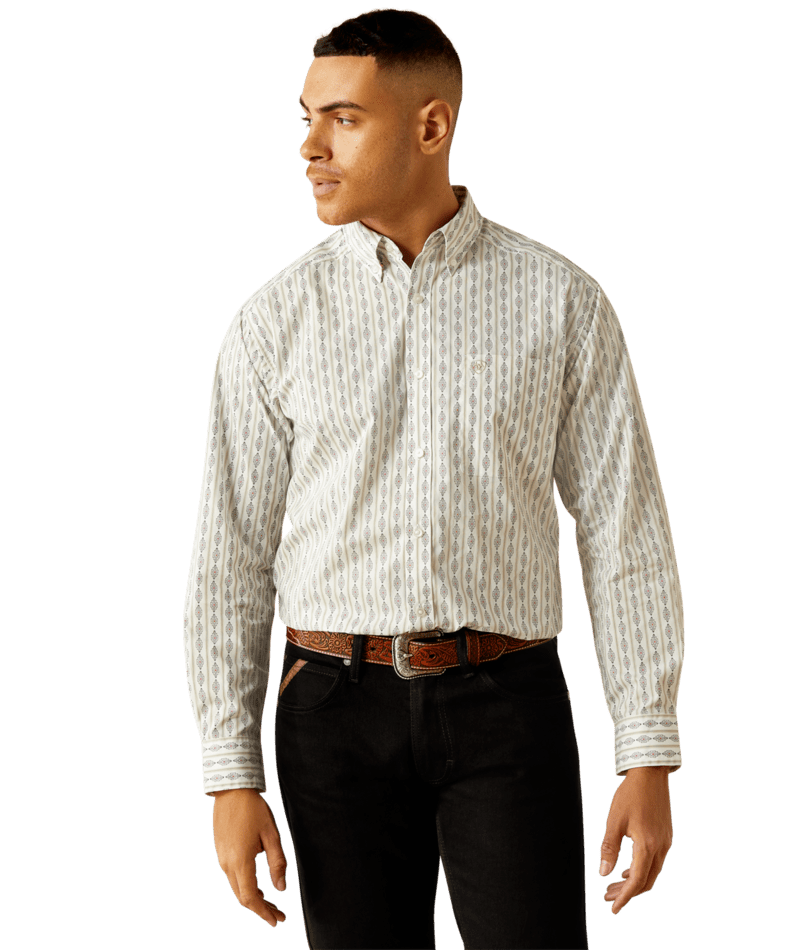 Ariat Men's MNS William Classic Fit Shirt, White