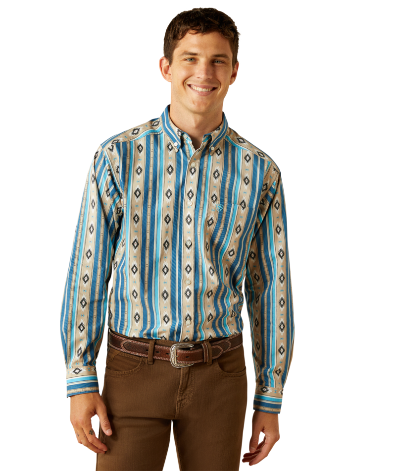 Ariat Men's MNS Shiloh Classic Fit Shirt, Khaki