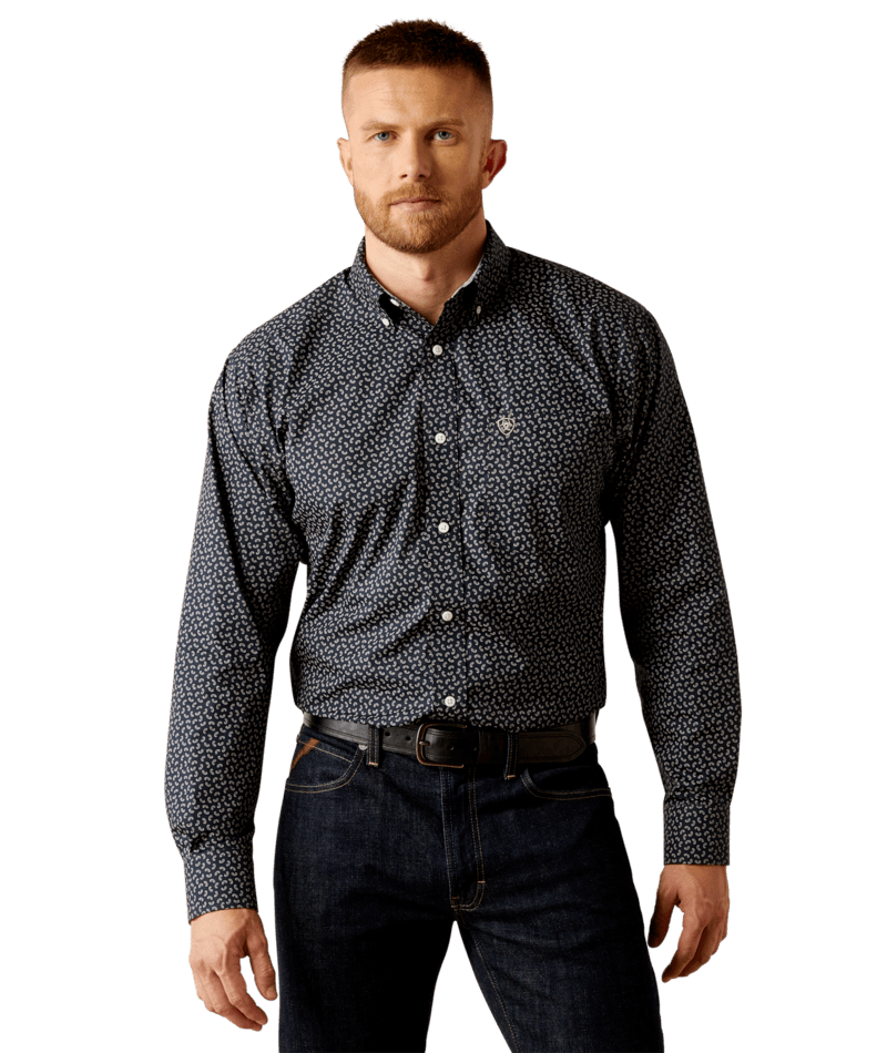 Ariat Men's MNS Wrinkle Free Ralph Classic Fit Shirt, Black