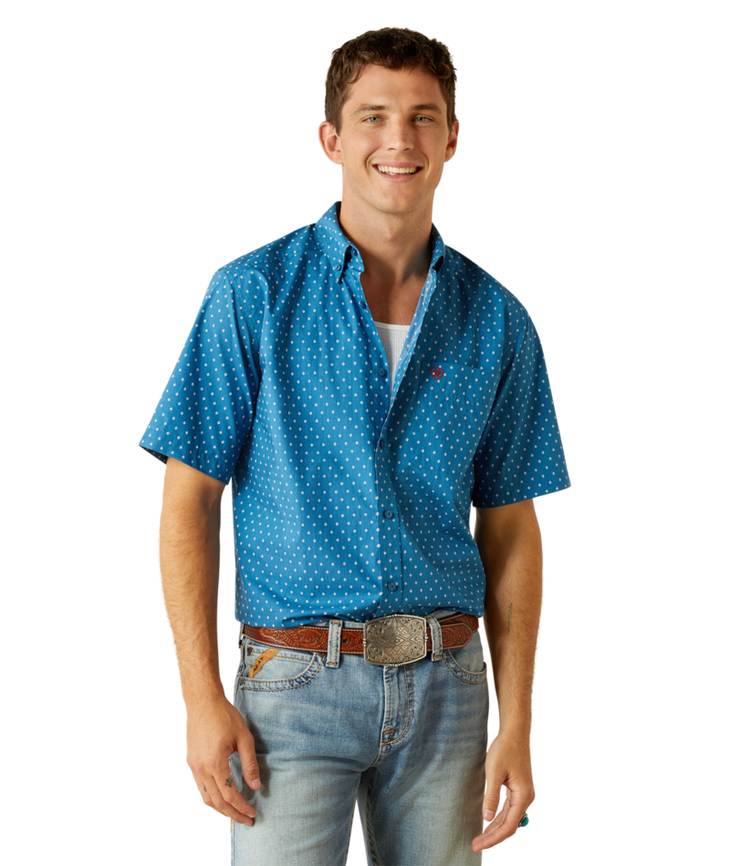 Ariat Men's MNS Scott Classic Fit Shirt, Dark Teal