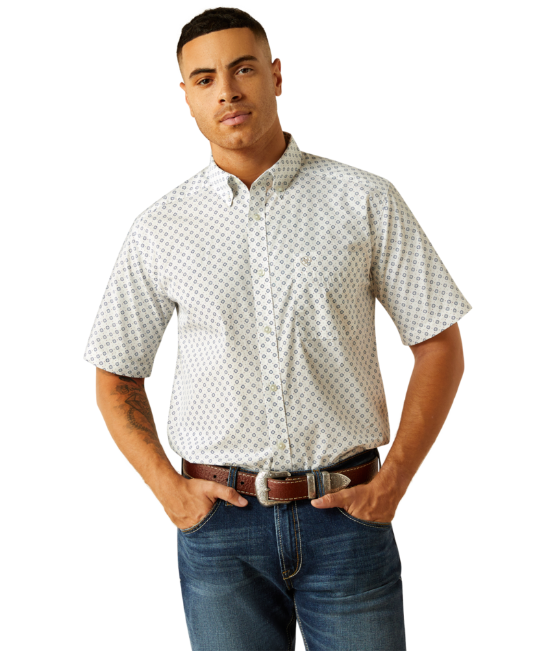 Ariat Men's MNS Shawn Classic Fit Shirt, White