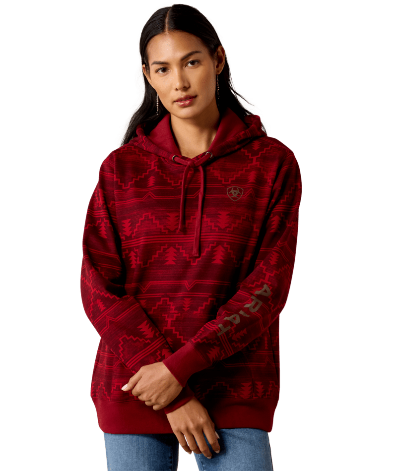 WMS Ariat Logo 2.0 Printed Hoodie - Rockwell Print