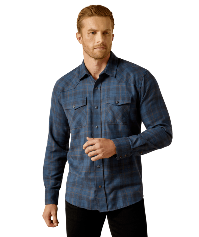 Ariat Men's MNS Holland Retro Fit Shirt, Navy