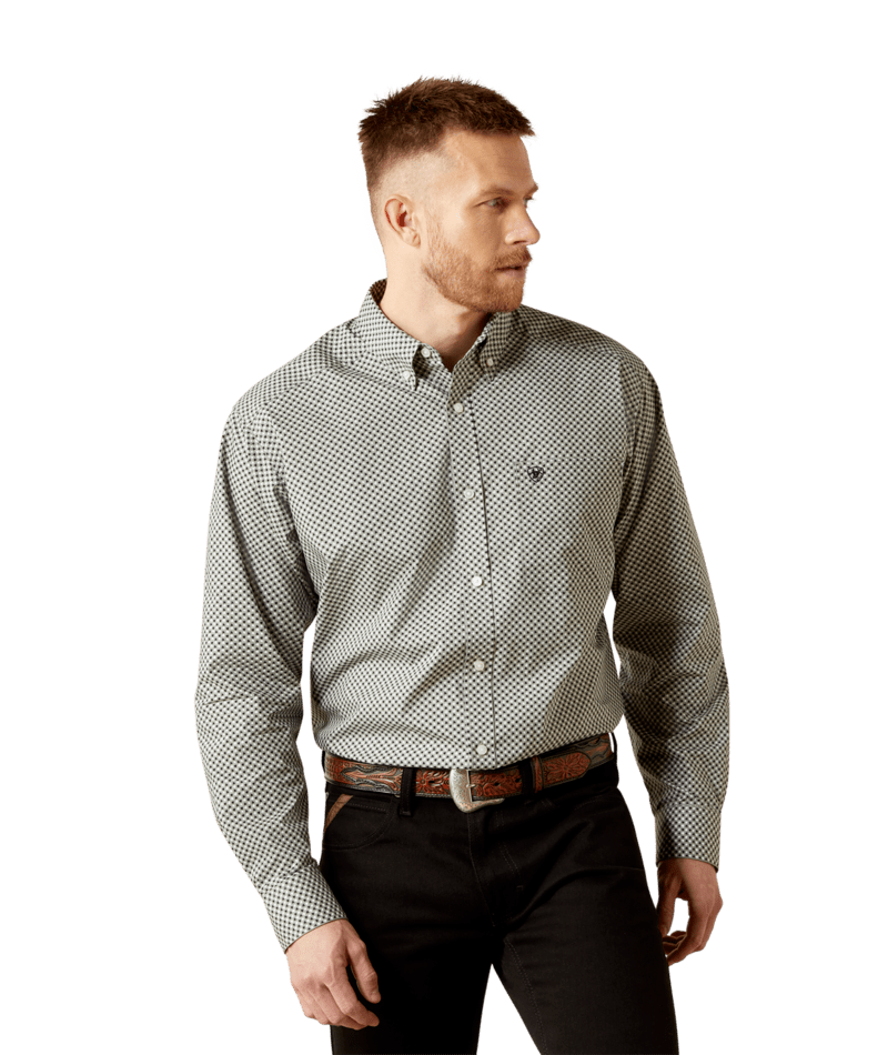 Ariat Men's MNS Tristan Classic Fit Shirt, Grey