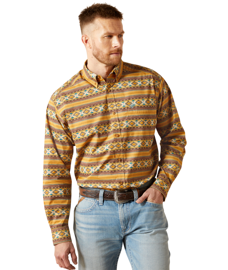 Ariat Men's MNS Teddi Classic Fit Shirt, Tan