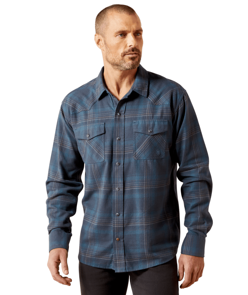 Ariat Men's MNS Higgins Retro Fit Shirt, Navy