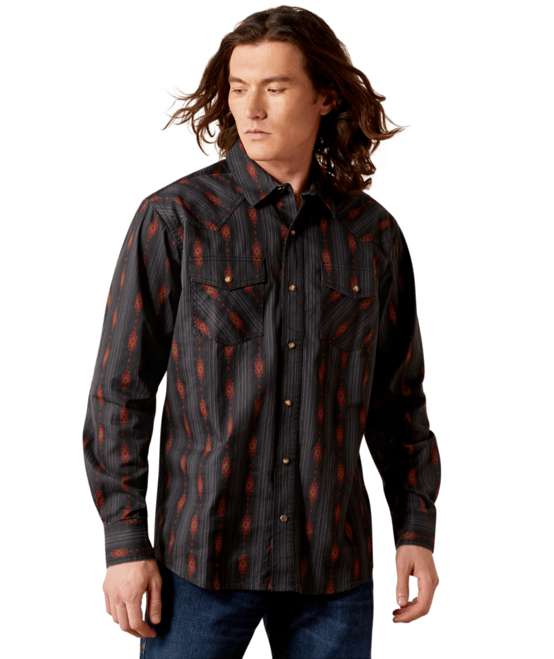 Ariat Men's MNS Harrel Retro Fit Shirt, Black