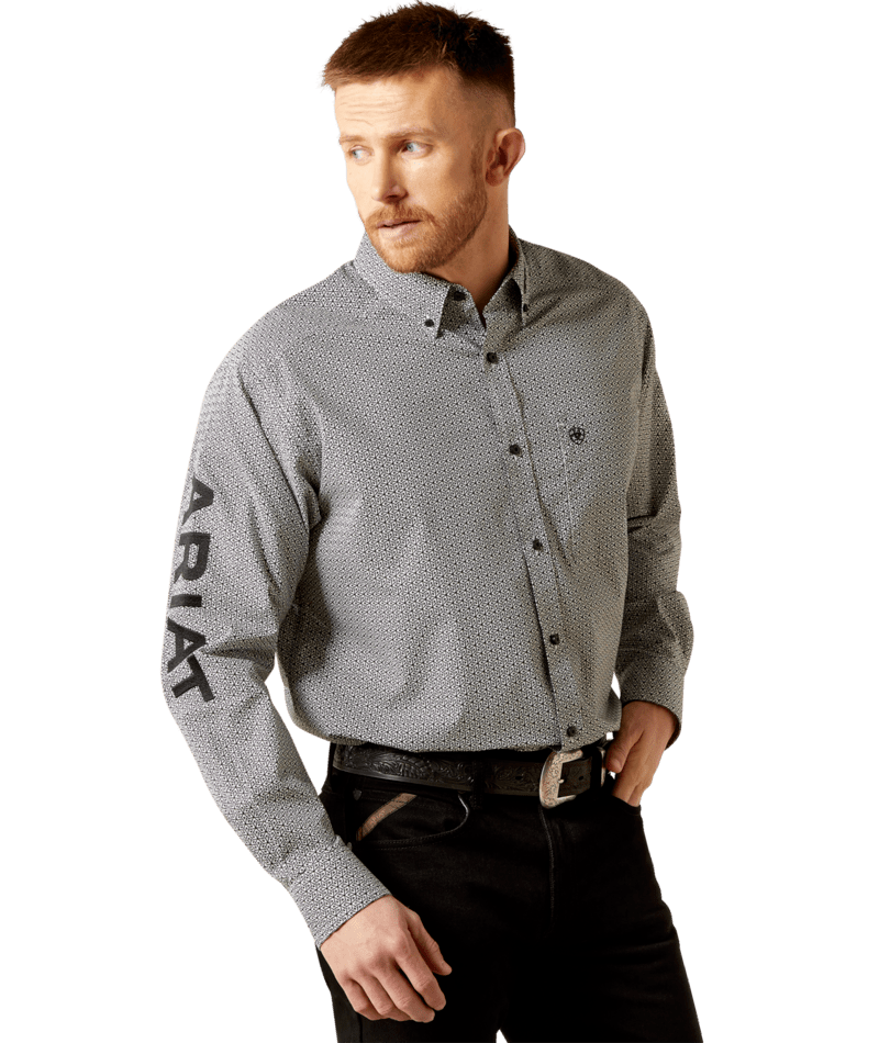 Ariat Men's MNS Team Pablo Classic Fit Shirt, White/Black