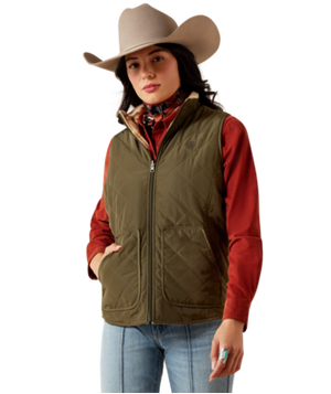 WMS Dilon 2.0 Reversible Insulated Vest - Ivy Green/Wild Horses Print