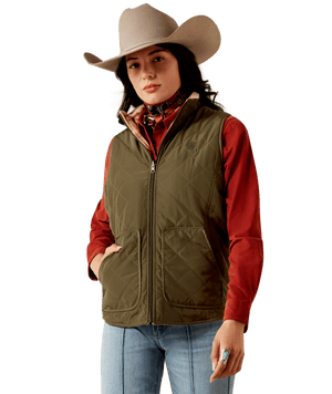 WMS Dilon 2.0 Reversible Insulated Vest - Ivy Green/Wild Horses Print