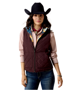 WMS Dilon 2.0 Reversible Insulated Vest - Chocolate Plum/Lakeside Southw