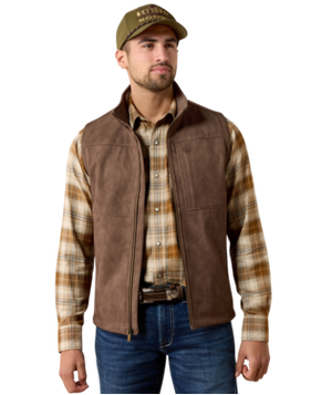 MNS Vernon Softshell Vest - Wren Faux Leather
