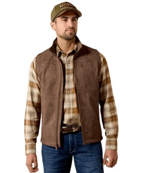 MNS Vernon Softshell Vest - Wren Faux Leather