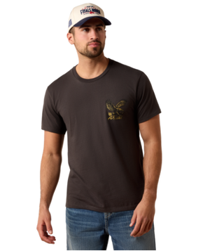 MNS Ariat Stitched Eagle T-Shirt - Vintage Black