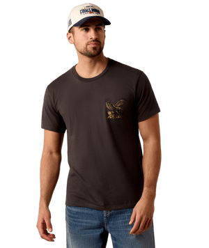 MNS Ariat Stitched Eagle T-Shirt - Vintage Black