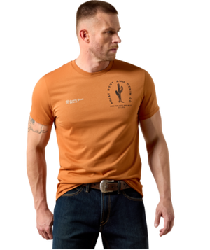 MNS Ariat Tobacco Tough T-Shirt - Adobe