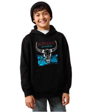 YTH Ariat Bison Bureau Hoodie - Black