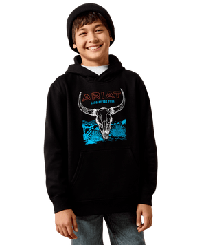 YTH Ariat Bison Bureau Hoodie - Black