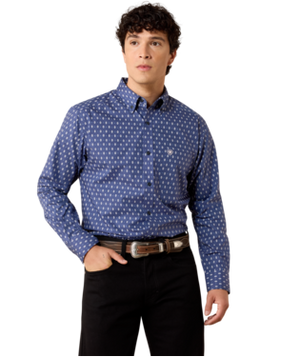 MNS Nikolas Fitted Shirt - Oceana Southwest Geo Print