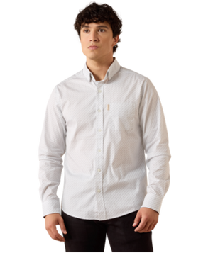 MNS Mackenzie Modern Slim Fit Shirt - Motif Grey Heather