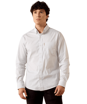 MNS Mackenzie Modern Slim Fit Shirt - Motif Grey Heather