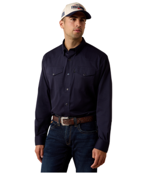 MNS Everything Classic Fit Snap Shirt - Navy