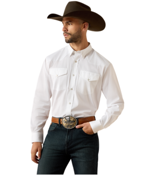 MNS Everything Classic Fit Snap Shirt - White