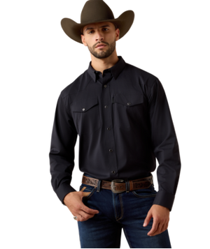 MNS Everything Classic Fit Snap Shirt - Black