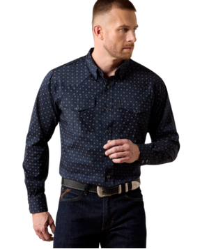 MNS Everything Classic Fit Snap Shirt - Night Sky Geo Print
